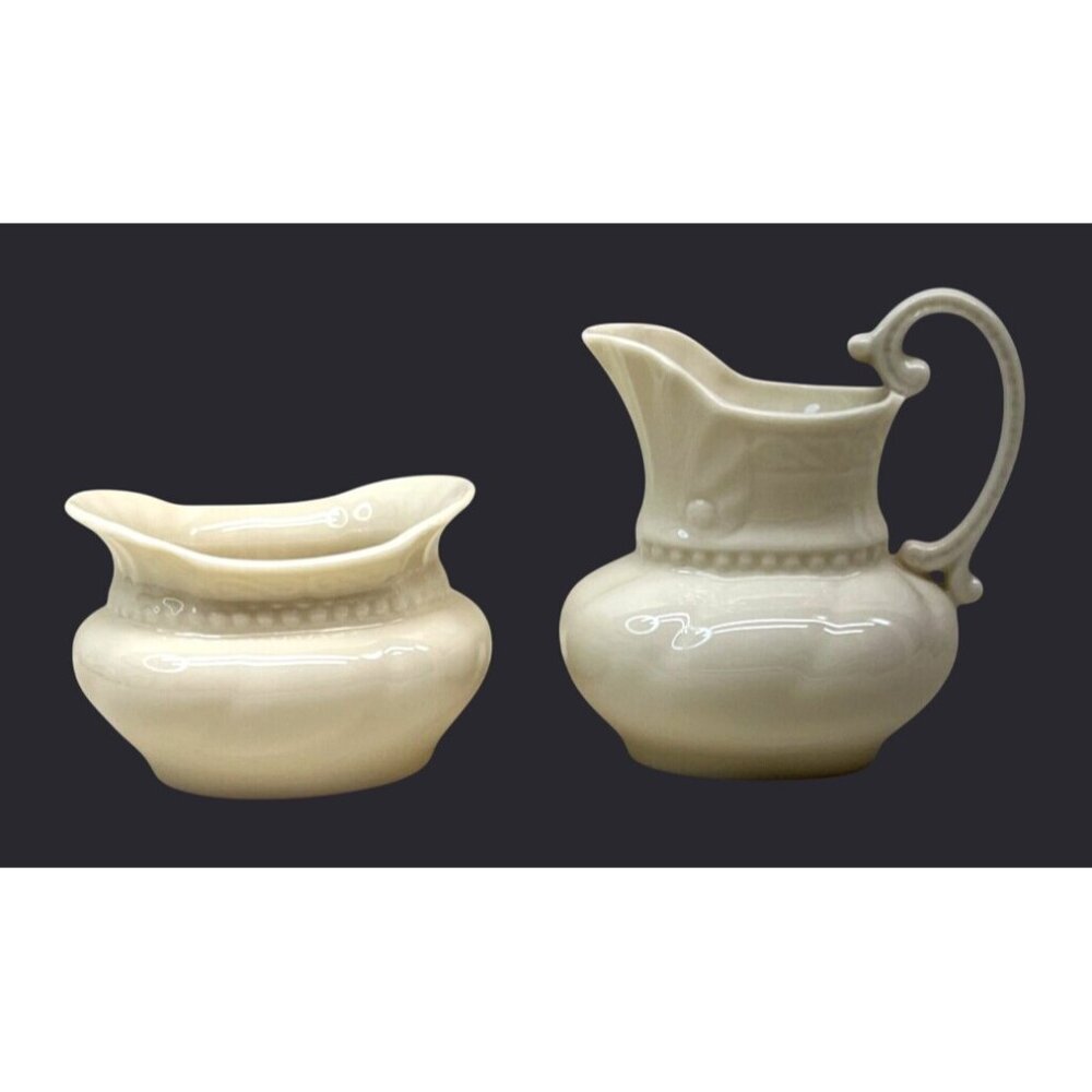 Early Lenox Colonial Collection Creamer and Open Sugar